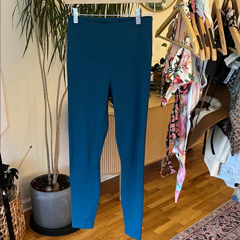 90 Degrees by Reflex Teal Women's Yoga Pants Leggings S Small